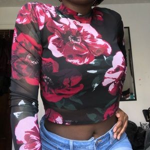 Floral crop top